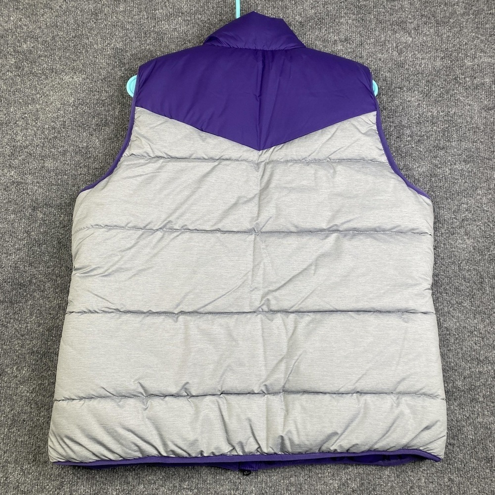 Washington Huskies Jacket Womens XL Gray Purple Nike NCAA Football Puffer Vest - Picture 10 of 10